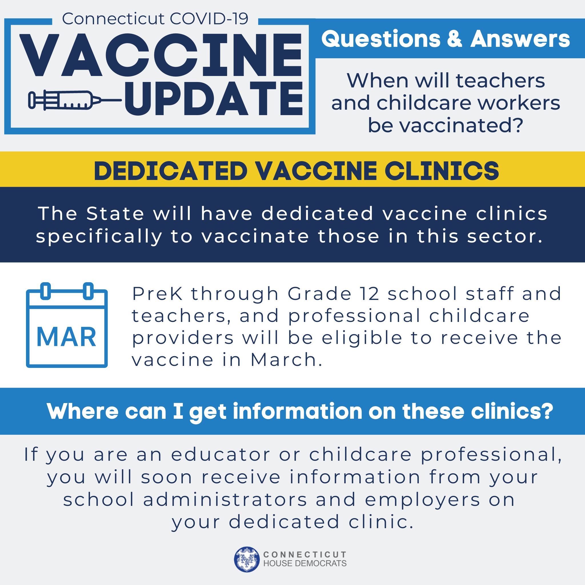 Covid 19 Vaccine Eligibility To Be Expanded Connecticut House Democrats